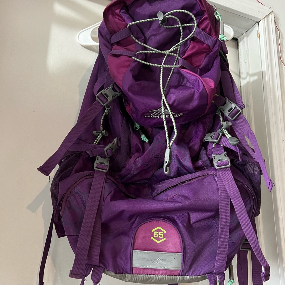 High Sierra 55L Titan Hiking Backpack tech 2 series. Only used a few times